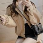 Plain Button Jacket / A-line Skirt