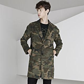 Camo Notch Lapel Coat