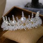 Wedding Faux Pearl Faux Crystal Tiara Crown - White - One Size