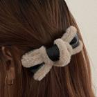 Faux Fur Leather Hair Clamp