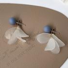 Sterling Silver Drop Earring 1 Pair - B-555 - Blue & Translucent White - One Size