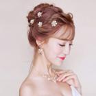 Wedding Set : Floral Necklace + Earrings
