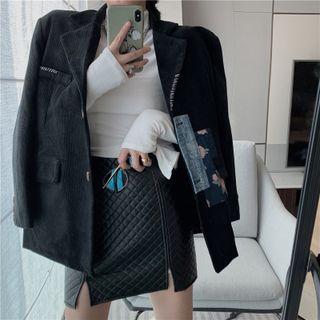 Patch Corduroy Blazer