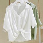 Short-sleeve Knot Shirt