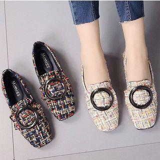 Tweed Buckled Loafers