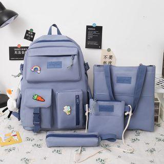 Set: Zip Backpack + Tote Bag + Crossbody Bag + Pouch