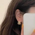 Alloy Layered Earring 1 Pair - S925 Sterling Silver Pin - Gold - One Size