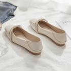 Square Toe Knotted Flats