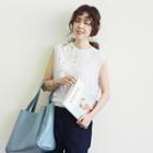 Sleeveless Distressed Top