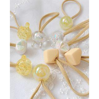 Bunny/star/bubble/cube Hair Tie Set (10 Pcs)