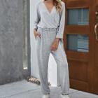 Long Sleeve V Neck Jumpsuit
