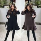 Long-sleeve Flared Hem A-line Dress