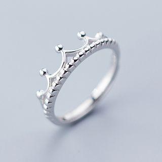 925 Sterling Silver Crown Ring As Shown In Figure - One Size