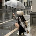 Long-sleeve Striped T-shirt / Skirt