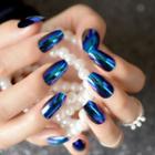 Metallic Faux Nail Tips 281 - Blue - One Size