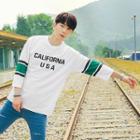 3/4-sleeve Printed Neoprene T-shirt