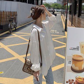 Set: Long-sleeve Shirt + Striped Scarf