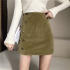 Mini Velvet A-line Skirt