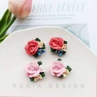 Rose Soft Clay Earring