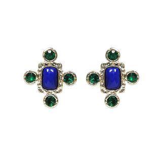 Faux-gem Ear Studs One Size