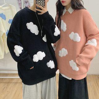 Cloud Embroidered Sweater