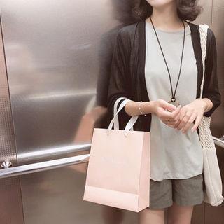 V-neck Tie-back Sheer Cardigan