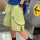 Zip-pocket Wide-leg Shorts