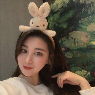 Rabbit Fabric Face Wash Headband E2017 - 1 Pc - Beige - One Size