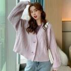 Long-sleeve Button-up Cardigan
