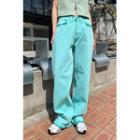 Fringe-trim Pigment Wide-leg Pants