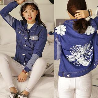 Floral Print Denim Jacket