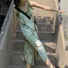 Sleeveless Print Midi Smock Dress
