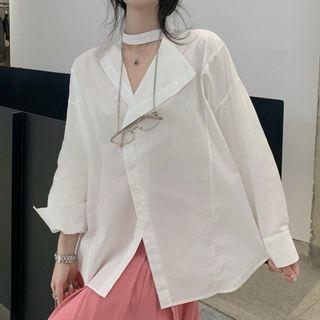 Halter Neck Blouse / Midi A-line Skirt
