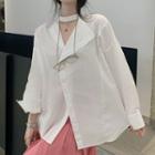 Halter Neck Blouse / Midi A-line Skirt