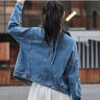 Ribbon-back Denim Jacket