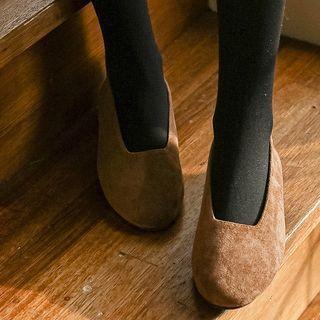 Lined Faux-suede Flats