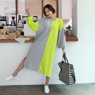 Tall Size Color-block Pullover Dress