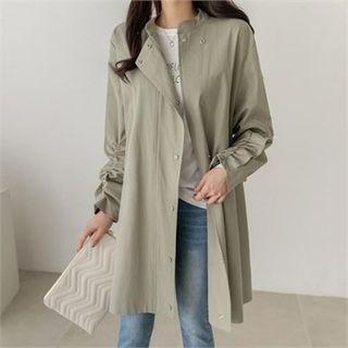 Shirred-sleeve Parka