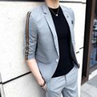 Set : 3/4-sleeve Blazer + Dress Pants