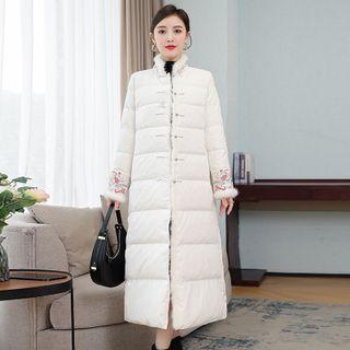 Frog Buttoned Padded Long Coat