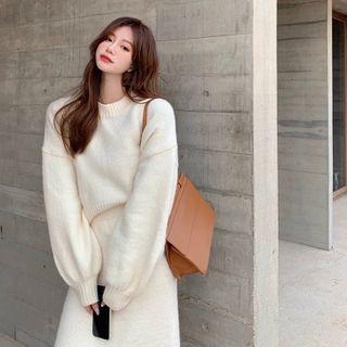 Plain Scarf / Plain Sweater / Plain Knit Skirt