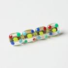 Polka Dot Acrylic Hair Clip Red & Yellow & Blue - One Size