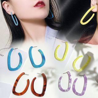 Patterned Hoop Earring