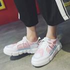 Contrast Color Lace-up Platform Sneaker