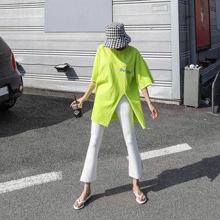Slit-side Boot-cut Leggings