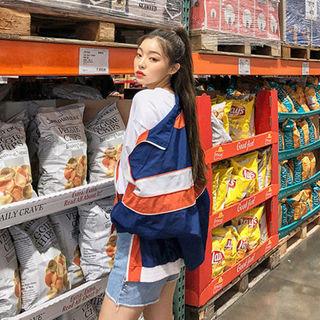 Color-block Oversized Running Jacket