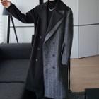 Double Breasted Patchwork Long Coat