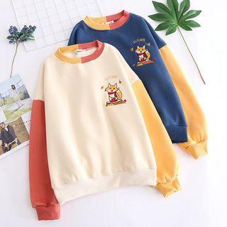 Color Block Fox Sweatshirt / Hoodie