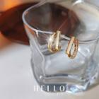 Glaze Rhinestone Alloy Earring 1 Pair - C-456 - Gold - One Size