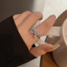 Cz Butterfly Ring Silver - One Size